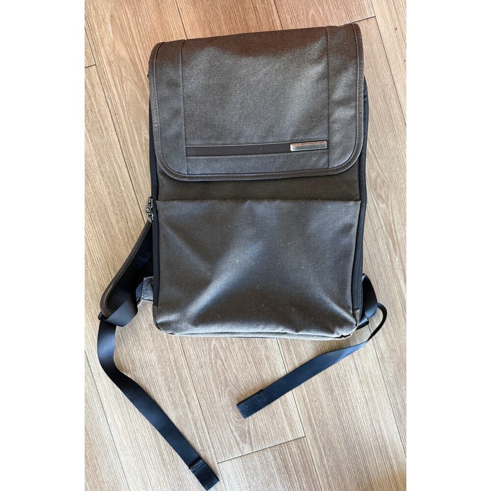 Briggs & Riley @Work Slim Laptop Backpack ZP165X-10 Brown Ballistic Nylon OS